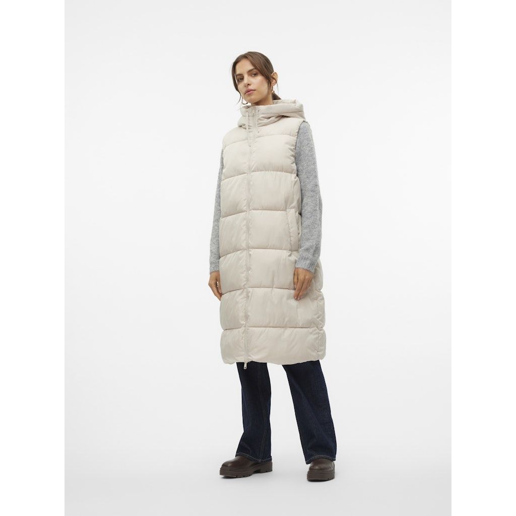 VERO MODA Pūkinė liemenė moterims, Pilka, Ligaane waistcoat 1