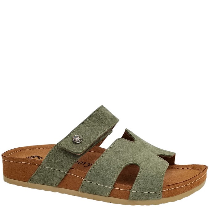 MUBB Šlepetės moterims, Žalia, Nana