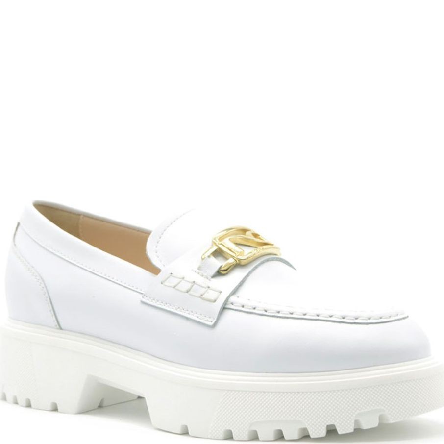 NEROGIARDINI Loaferiai moterims, Balta, Skipper loafers 1