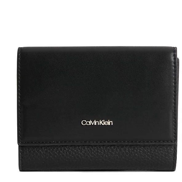 CALVIN KLEIN Piniginė moterims, Juoda, Daily dressed trifold wallet 1