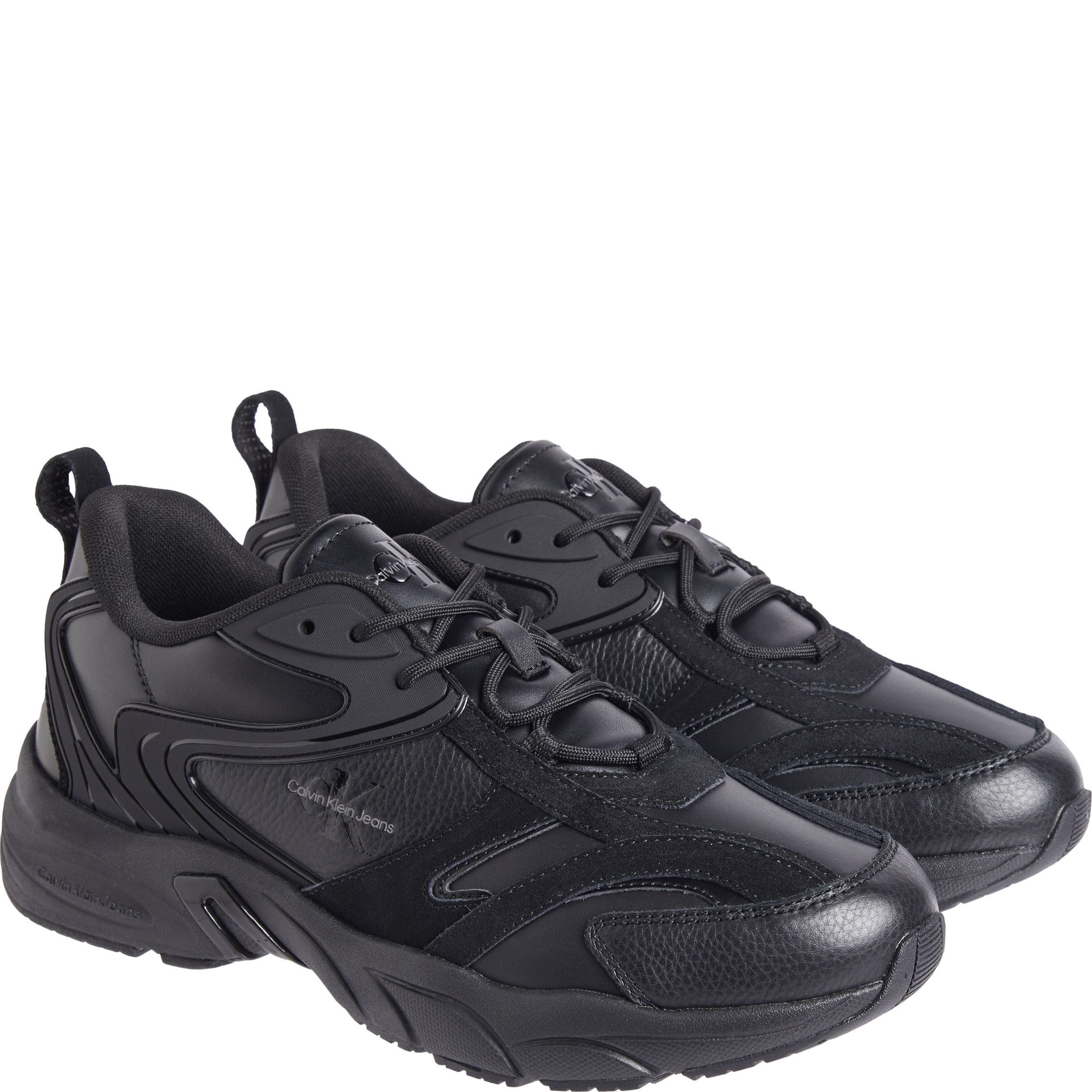 CALVIN KLEIN JEANS Laisvalaikio bateliai vyrams, Juoda, Retro tennis low lace leisure 1