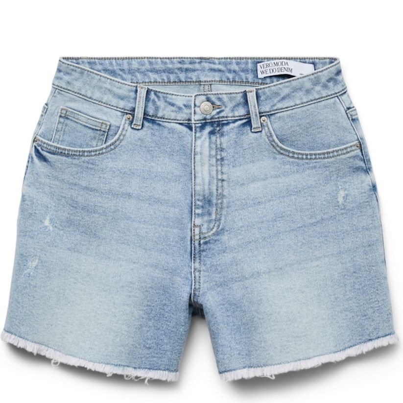 VERO MODA Šortai moterims, Mėlyna, Tita short destroy shorts 1