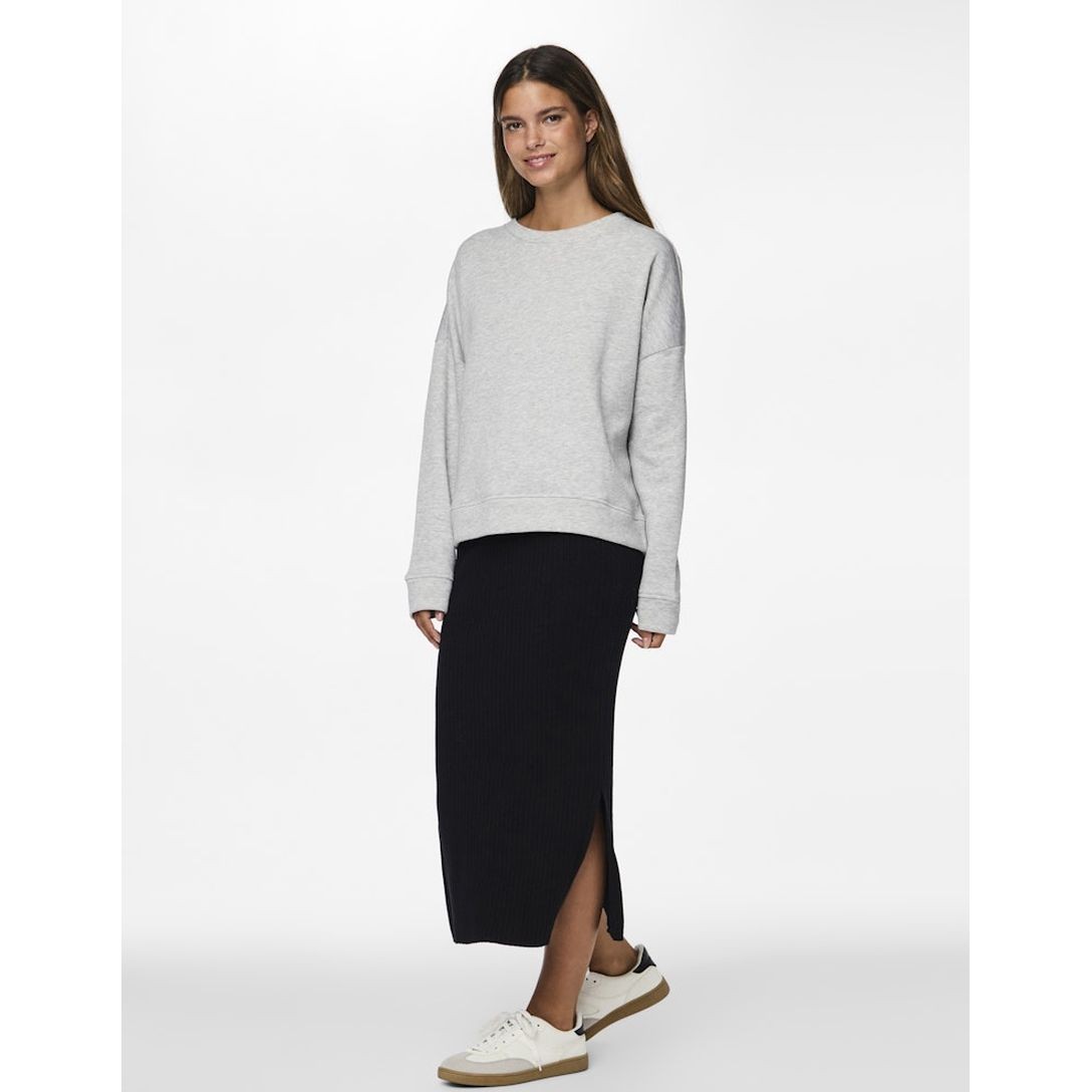 PIECES Maxi sijonas moterims, Juoda, Crista midi knit skirt 7