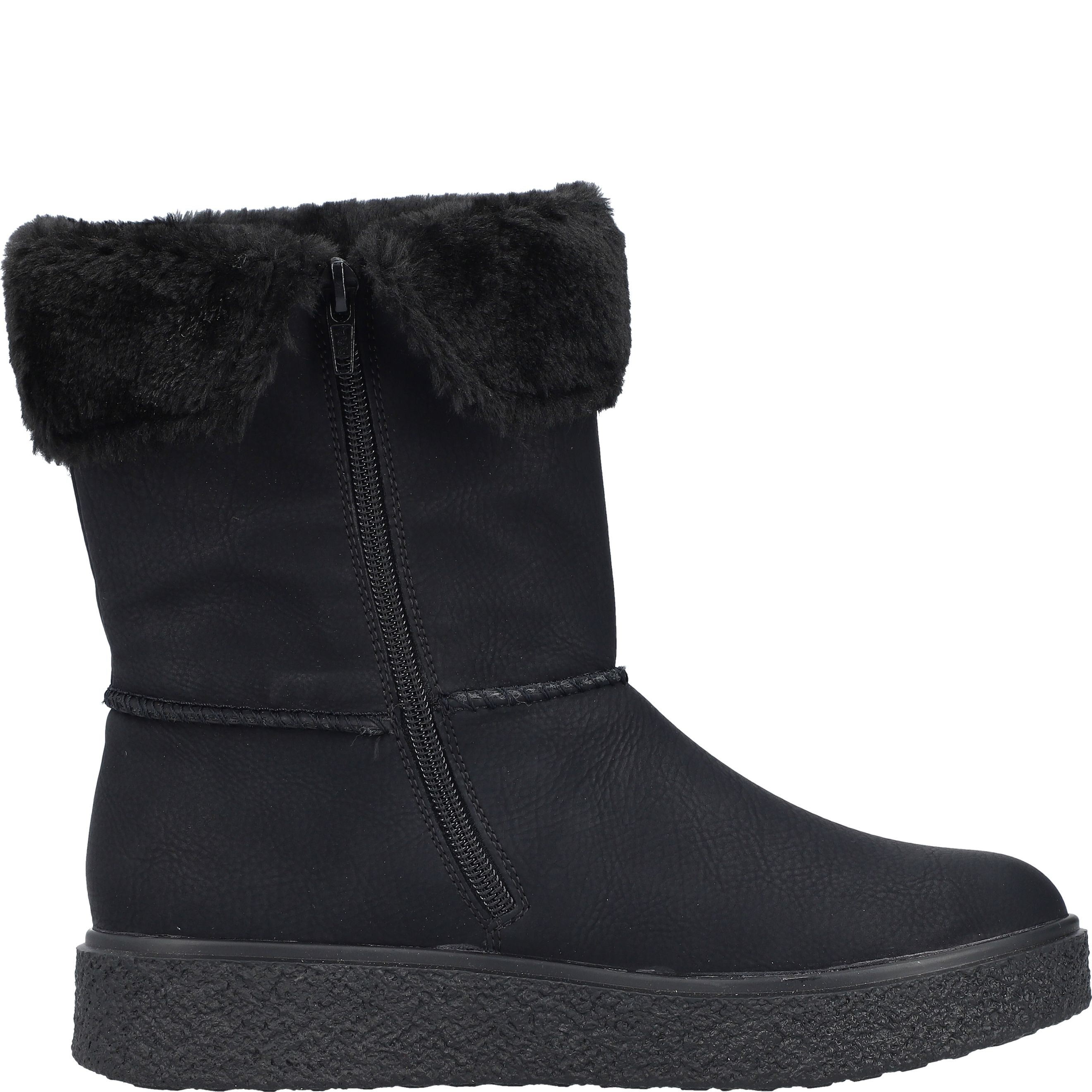 RIEKER Aulinukai moterims, Juoda, Ladies mid height boots 6