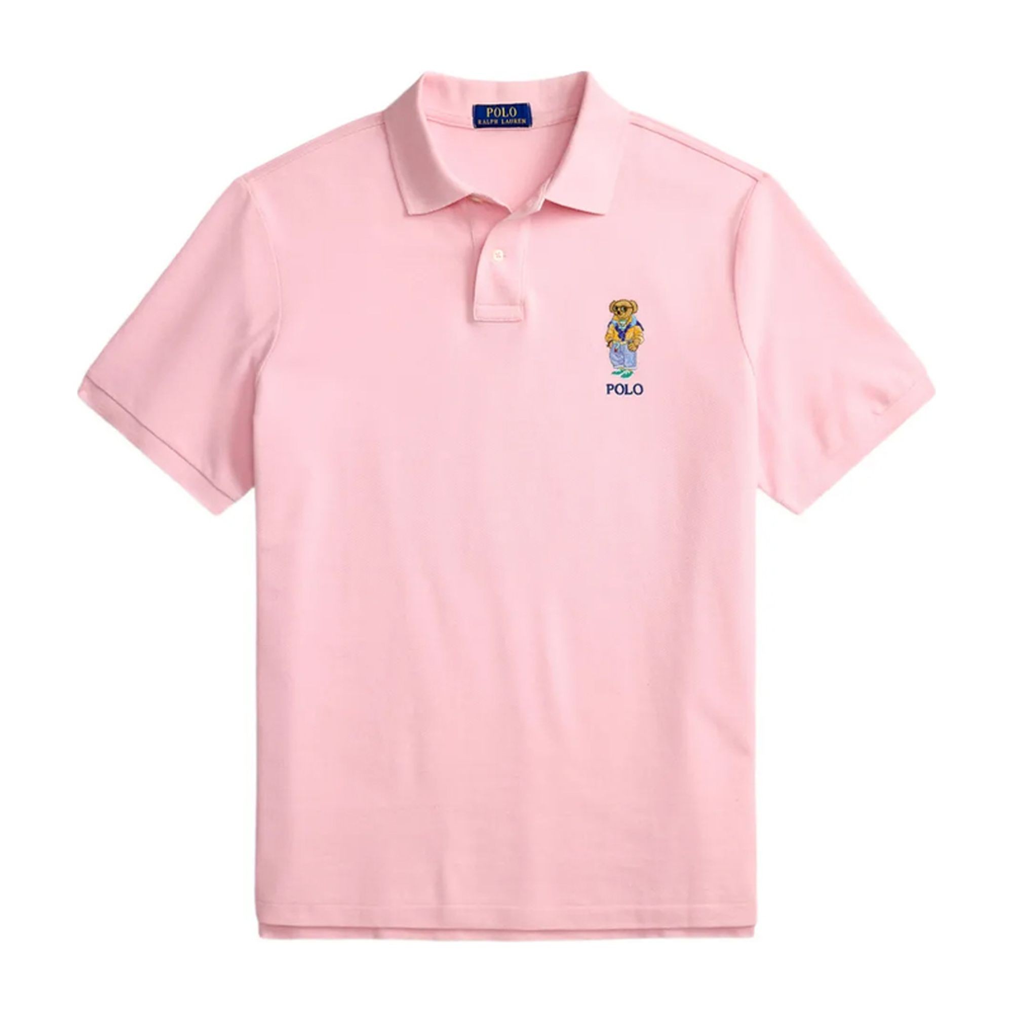 POLO RALPH LAUREN Polo marškiniai trumpos rank. vyrams, Rožinė, Knit-polo 1