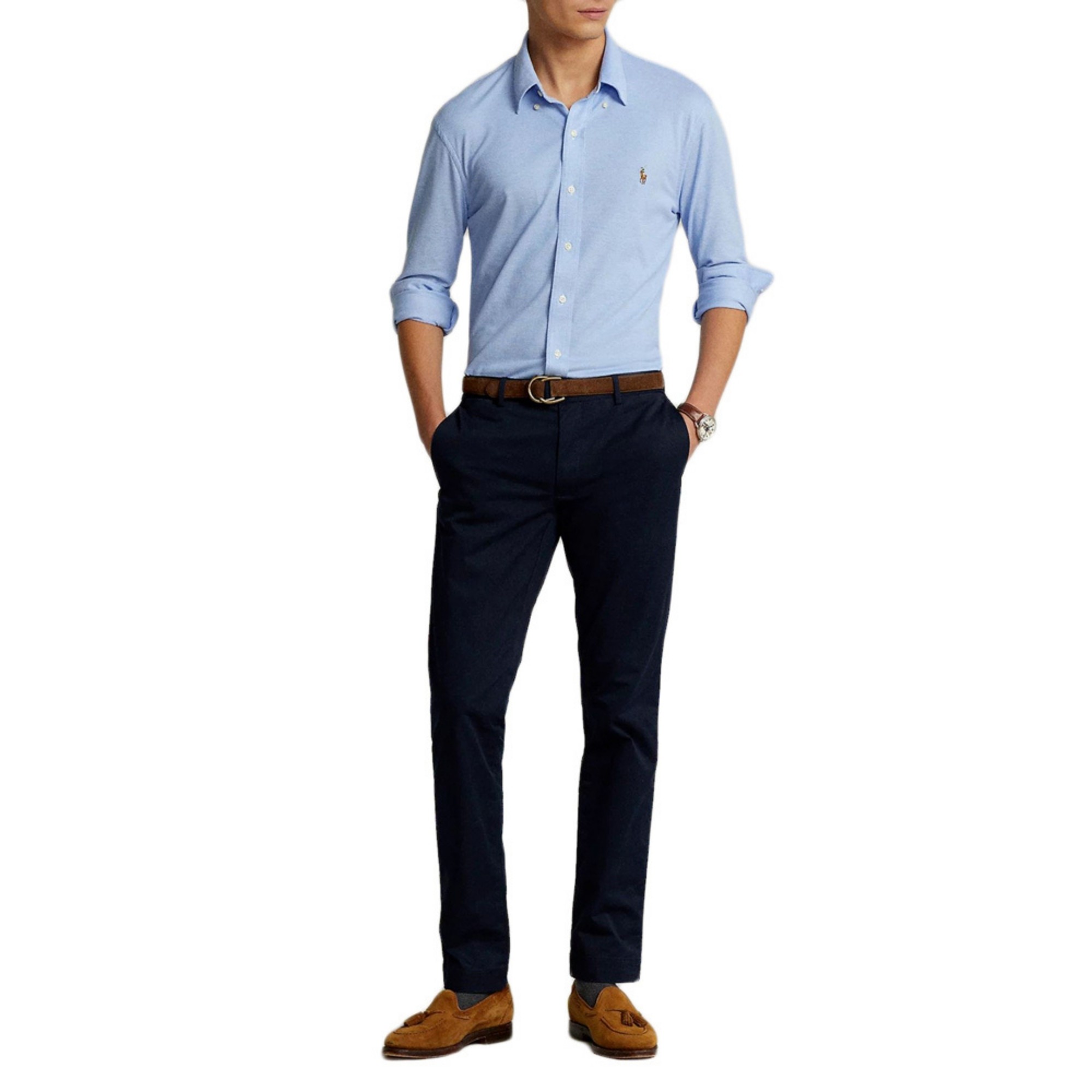 POLO RALPH LAUREN Kelnės vyrams, Mėlyna, Flat pant 3