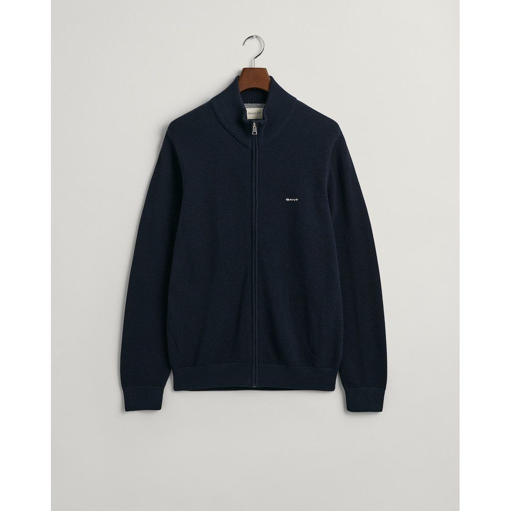 GANT Kardiganas vyrams, Mėlyna, COTTON PIQUE ZIP 2