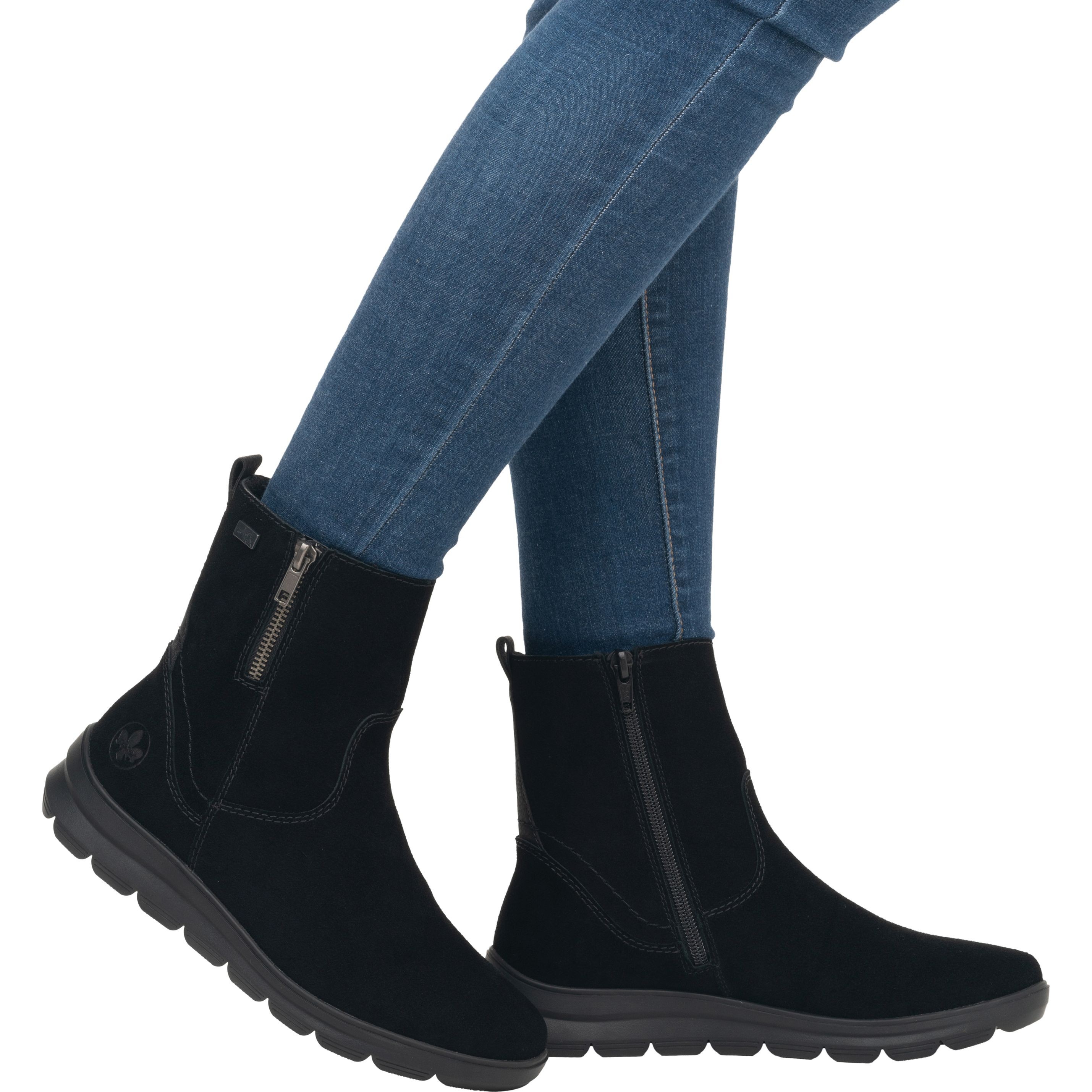 RIEKER Aulinukai moterims, Juoda, Ladies mid height boots 2