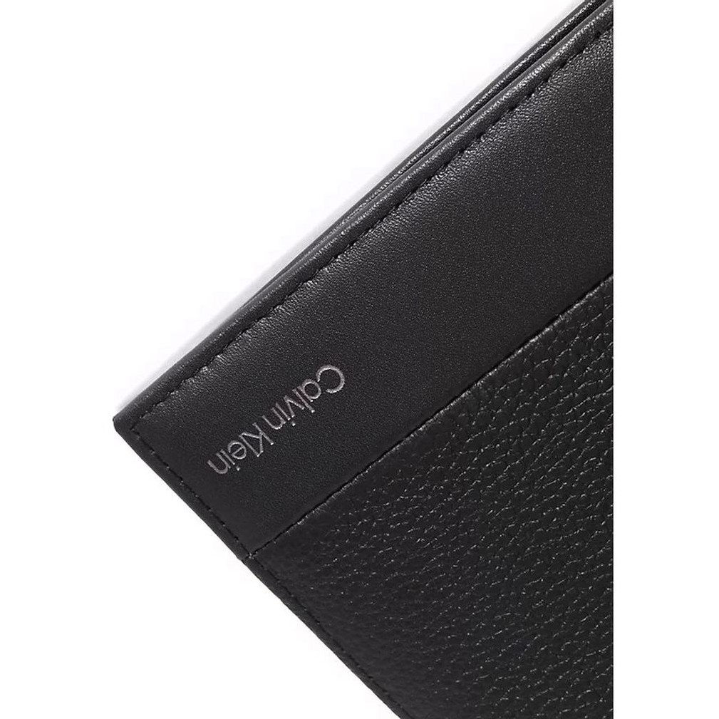 CALVIN KLEIN Piniginė vyrams, Juoda, SUBTLE MIX BIFOLD 5CC W/COIN L 4