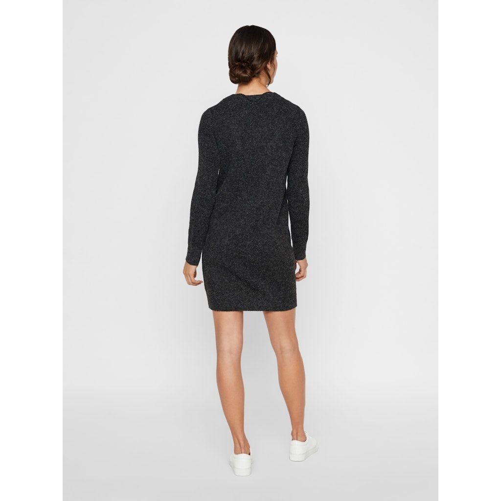 VERO MODA Mini suknelė moterims, Juoda, VMDOFFY LS O-NECK DR 5