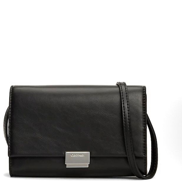 CALVIN KLEIN Rankinė per petį moterims, Juoda, Archive hardware crossbody 1