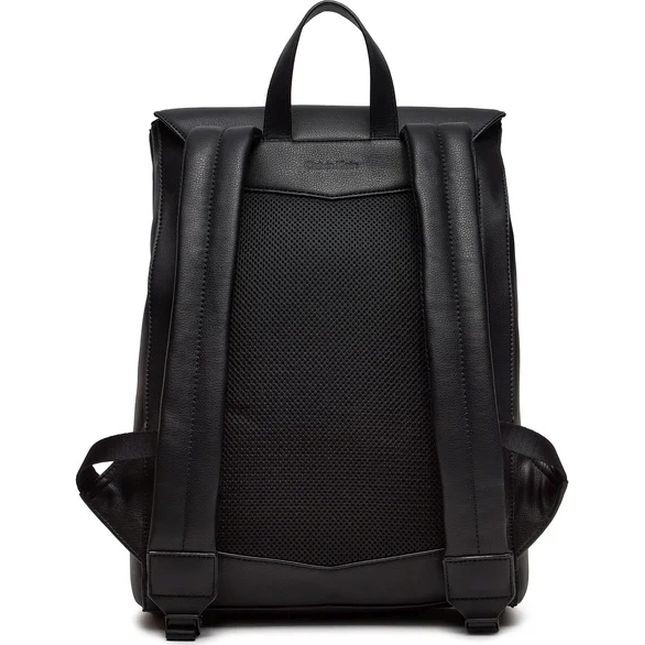 CALVIN KLEIN Kuprinė vyrams, Juoda, Iconic plaque flap backpack 2