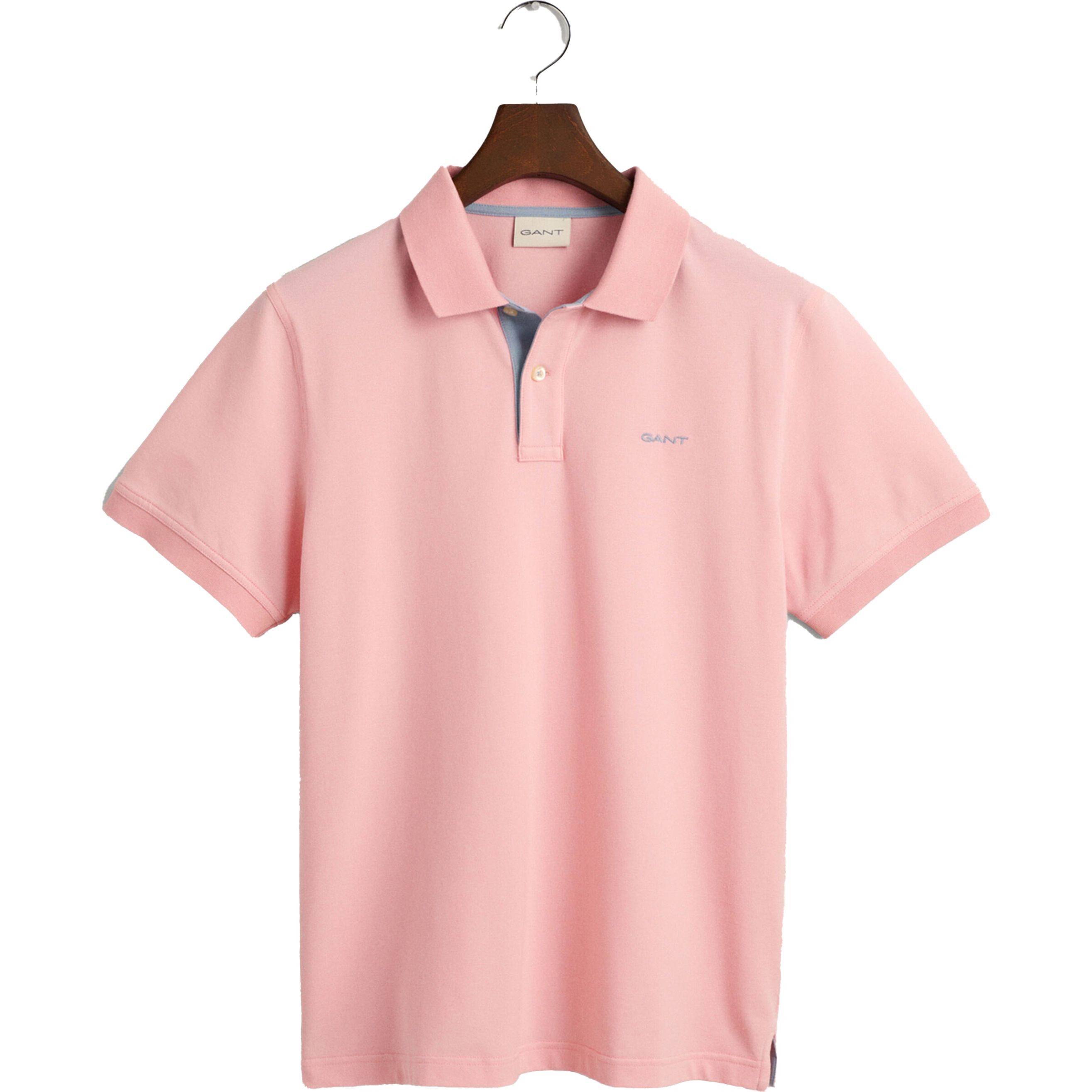 GANT Polo marškiniai trumpos rank. vyrams, Rožinė, REG CONTRAST PIQUE SS POLO