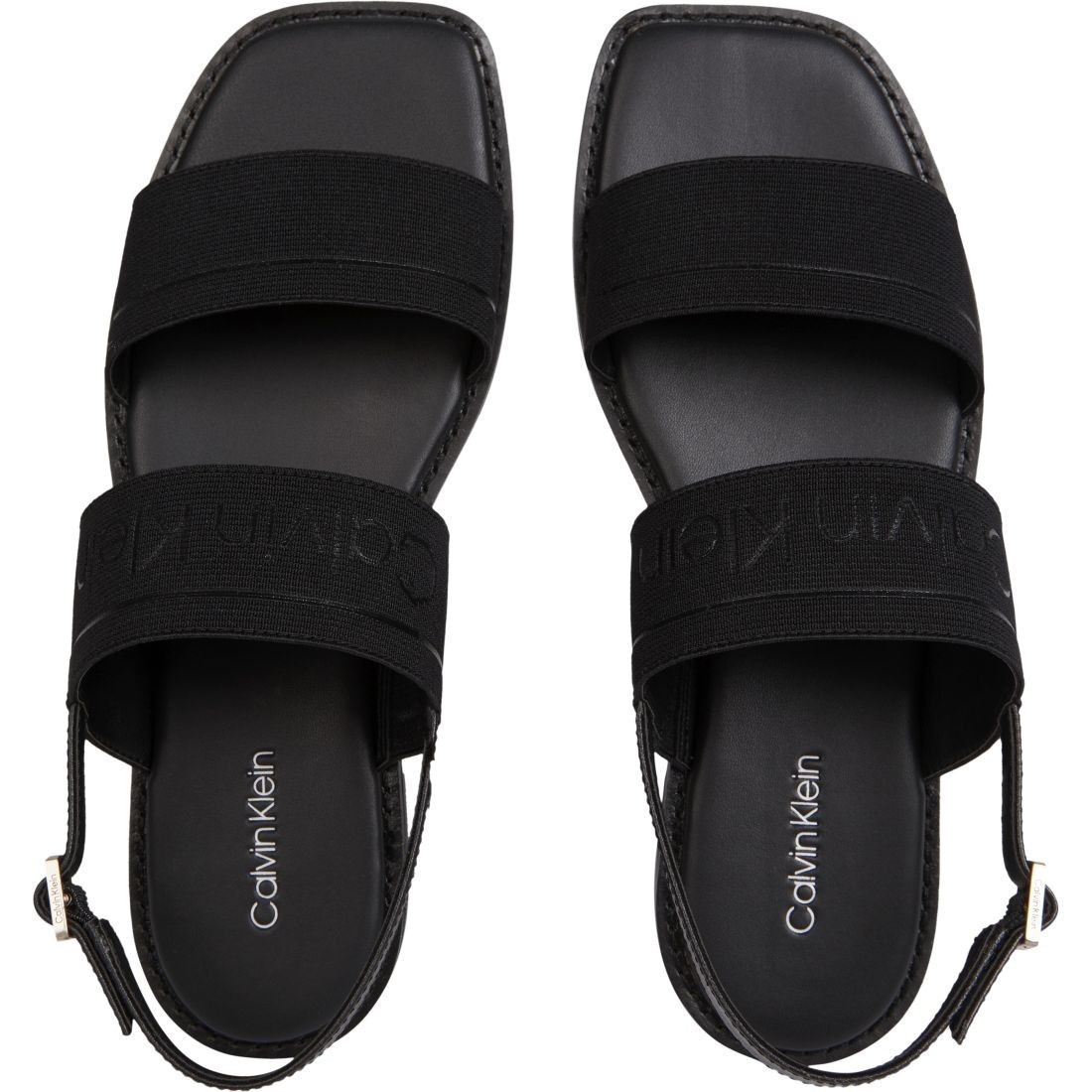 CALVIN KLEIN Basutės moterims, Juoda, Squared flat sandal 4