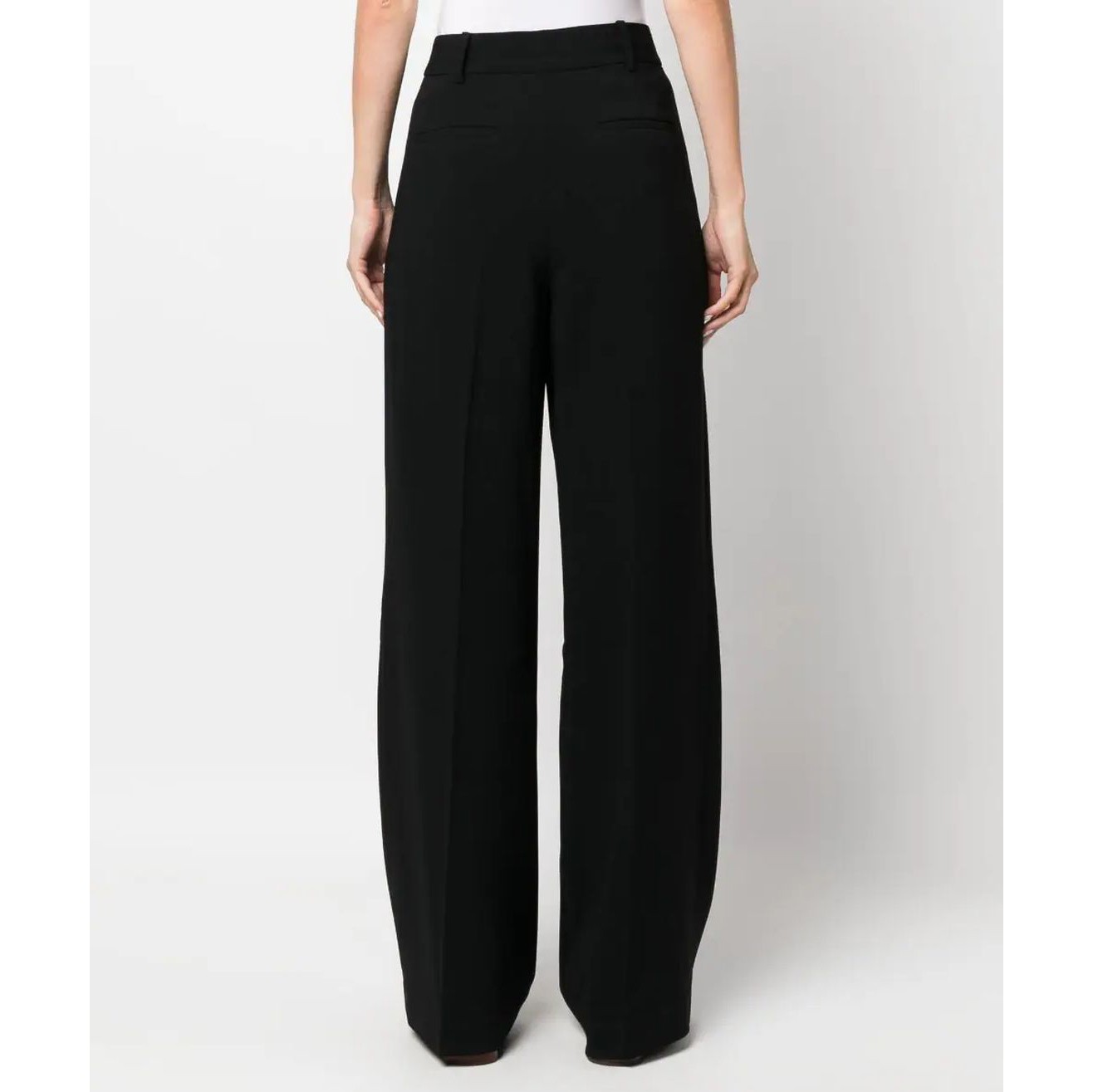 MICHAEL KORS Platūs džinsai moterims, Juoda, Pleated wide leg pant 4