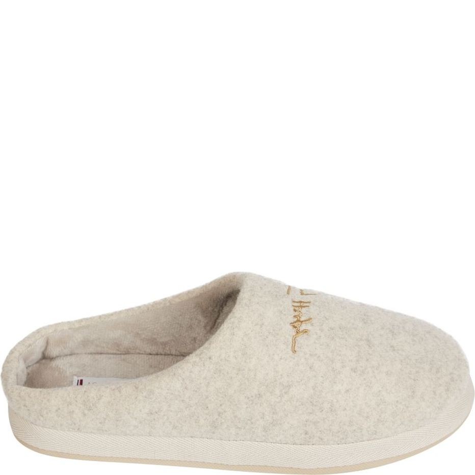 TOMMY HILFIGER Namų šlepetės moterims, Smėlio, HOME SLIPPER FELT 1