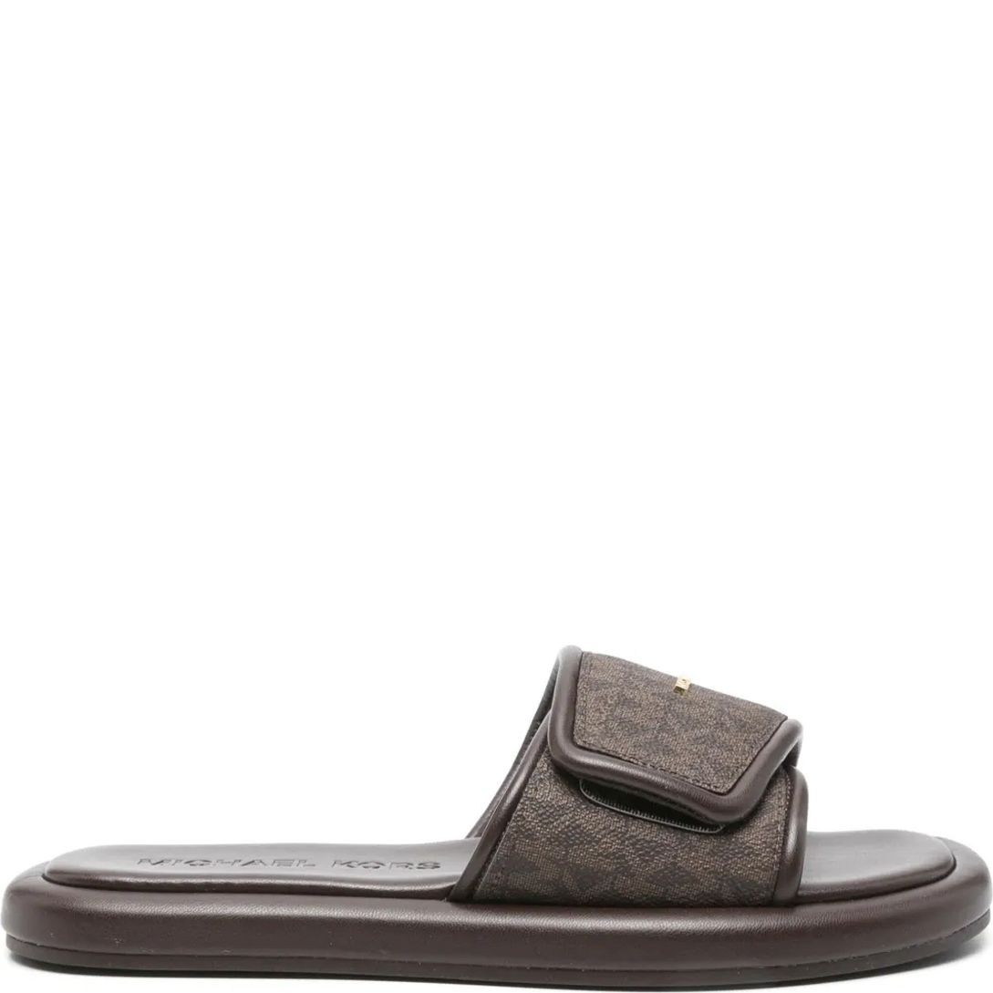MICHAEL KORS Šlepetės moterims, Ruda, Suki flat slide 1