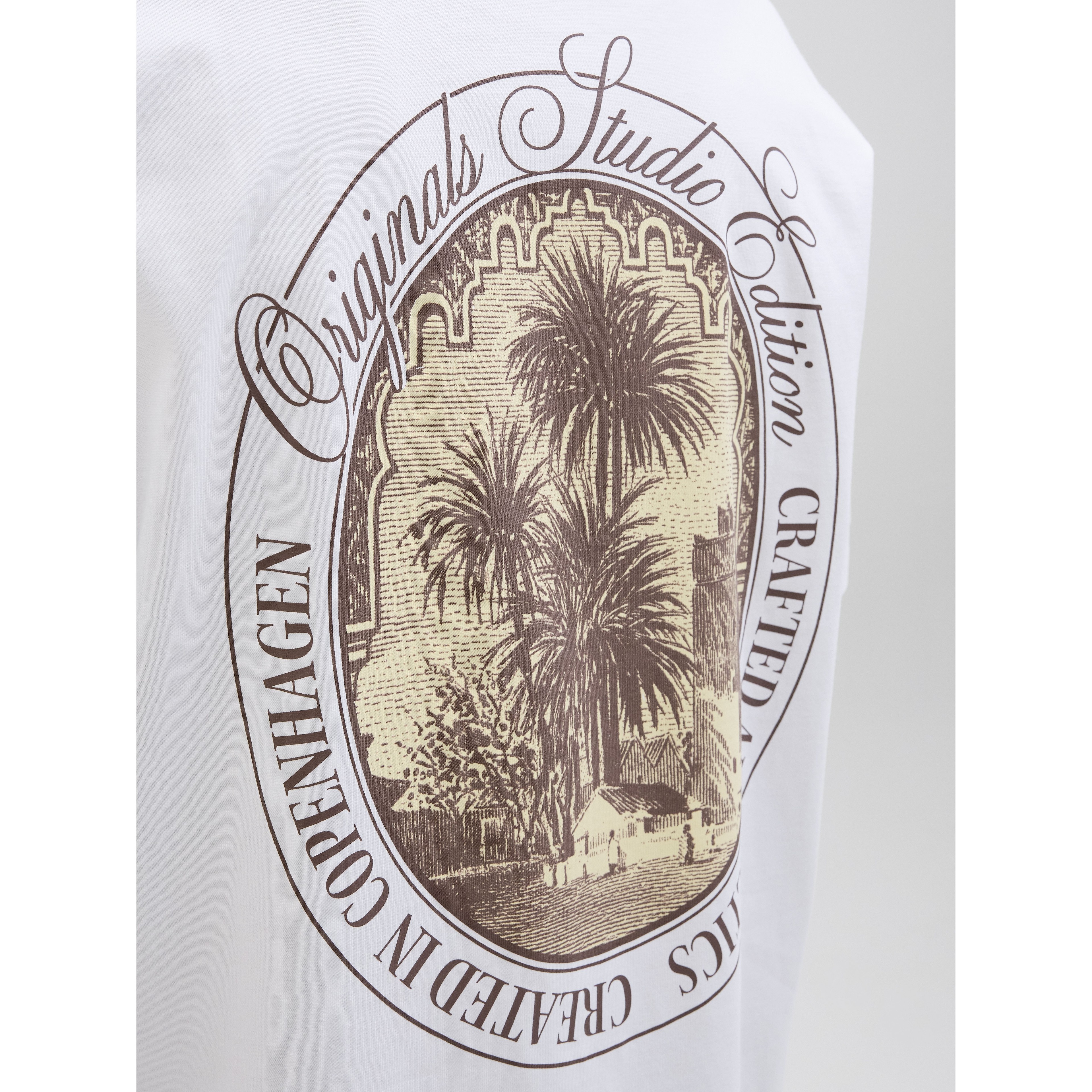 JACK & JONES Marškinėliai vyrams, Balta, Hydra back tee 7