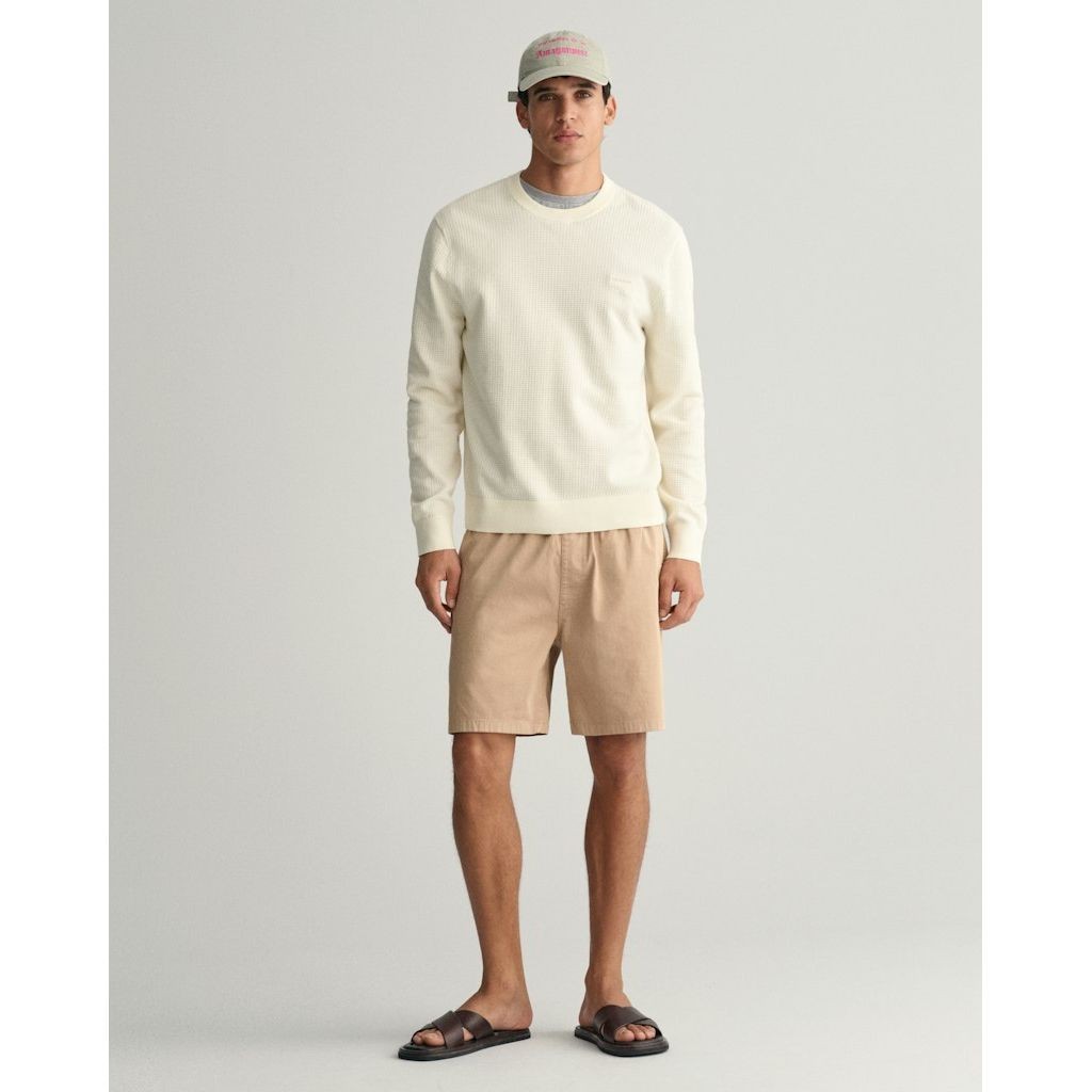 GANT Megztinis vyrams, Geltona, TEXTURED COTTON C-NECK 5