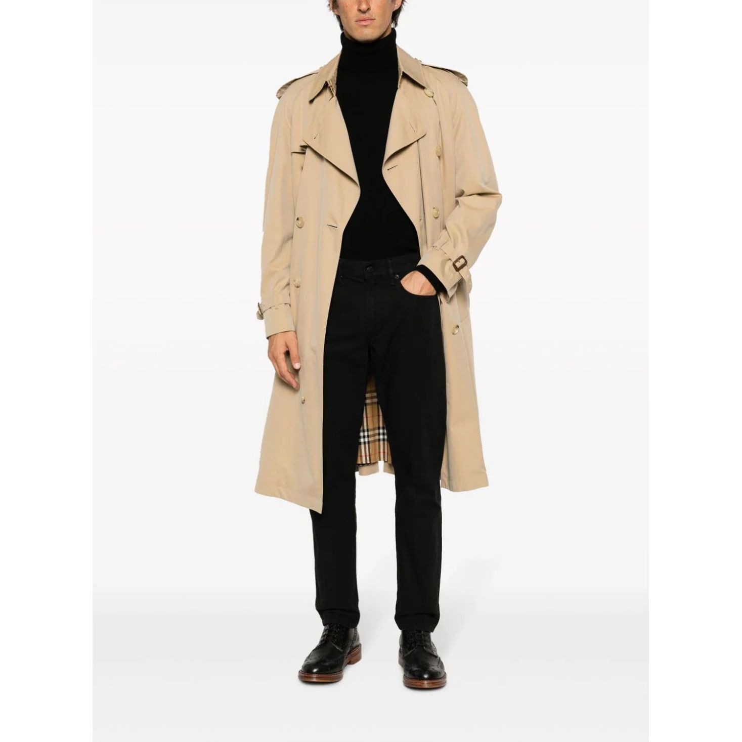 RALPH LAUREN PURPLE Aptempti džinsai vyrams, Juoda, Full length slim skinny 2