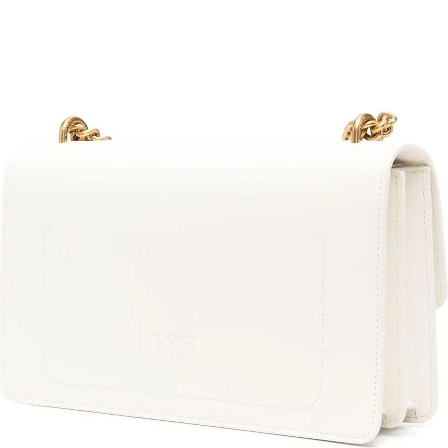 PINKO Rankinė per petį moterims, Balta, Love one classic crossbody bag 2