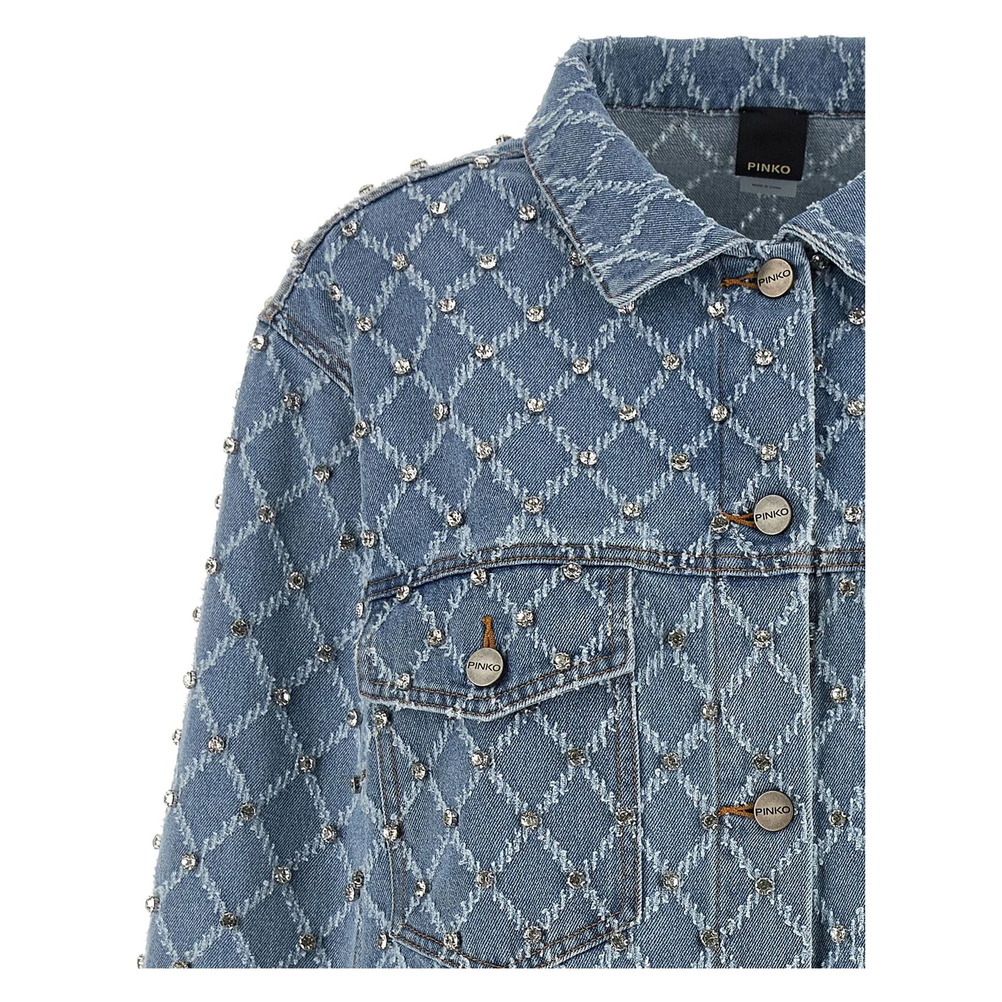 PINKO Džinsinis švarkas moterims, Mėlyna, Pifferaio overshirt 3