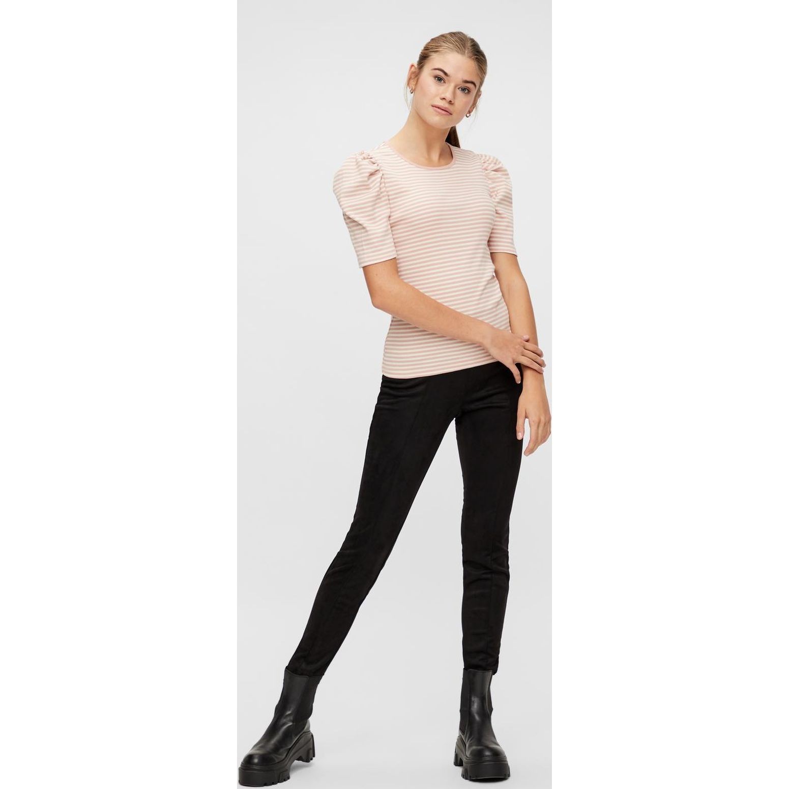 PIECES Kelnės moterims, Juoda, PCSEVAN HW LEGGINGS 3