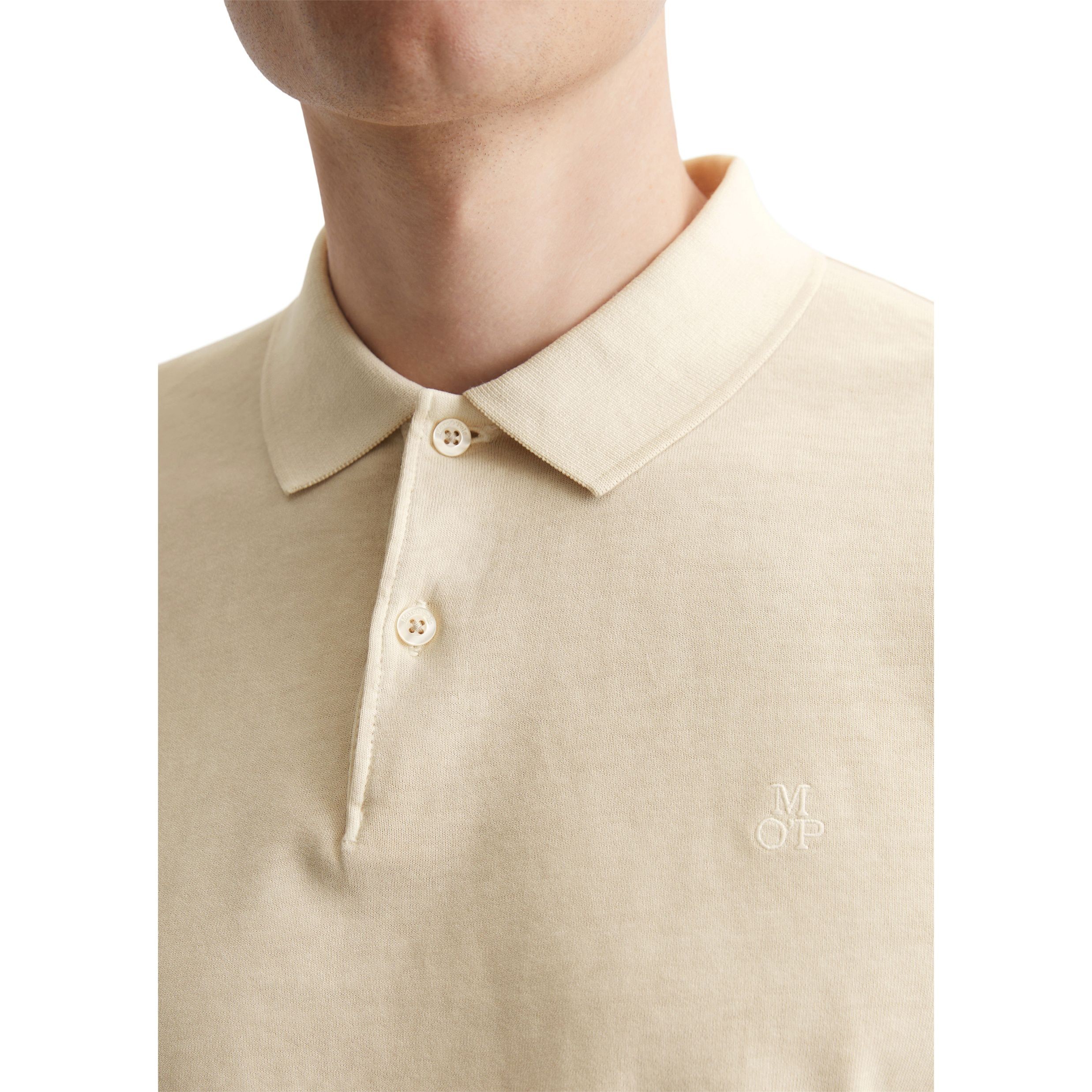 MARC O'POLO Polo marškiniai ilgos rank. vyrams, Smėlio, Polo long 520223655004 4