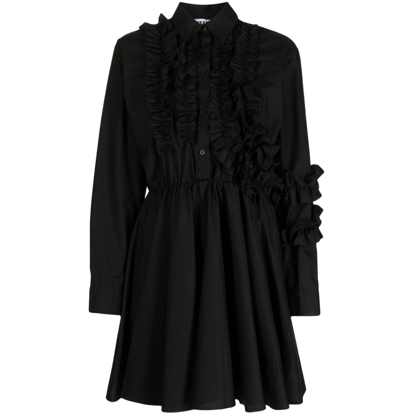 MSGM Midi suknelė moterims, Juoda, Midi dress 1