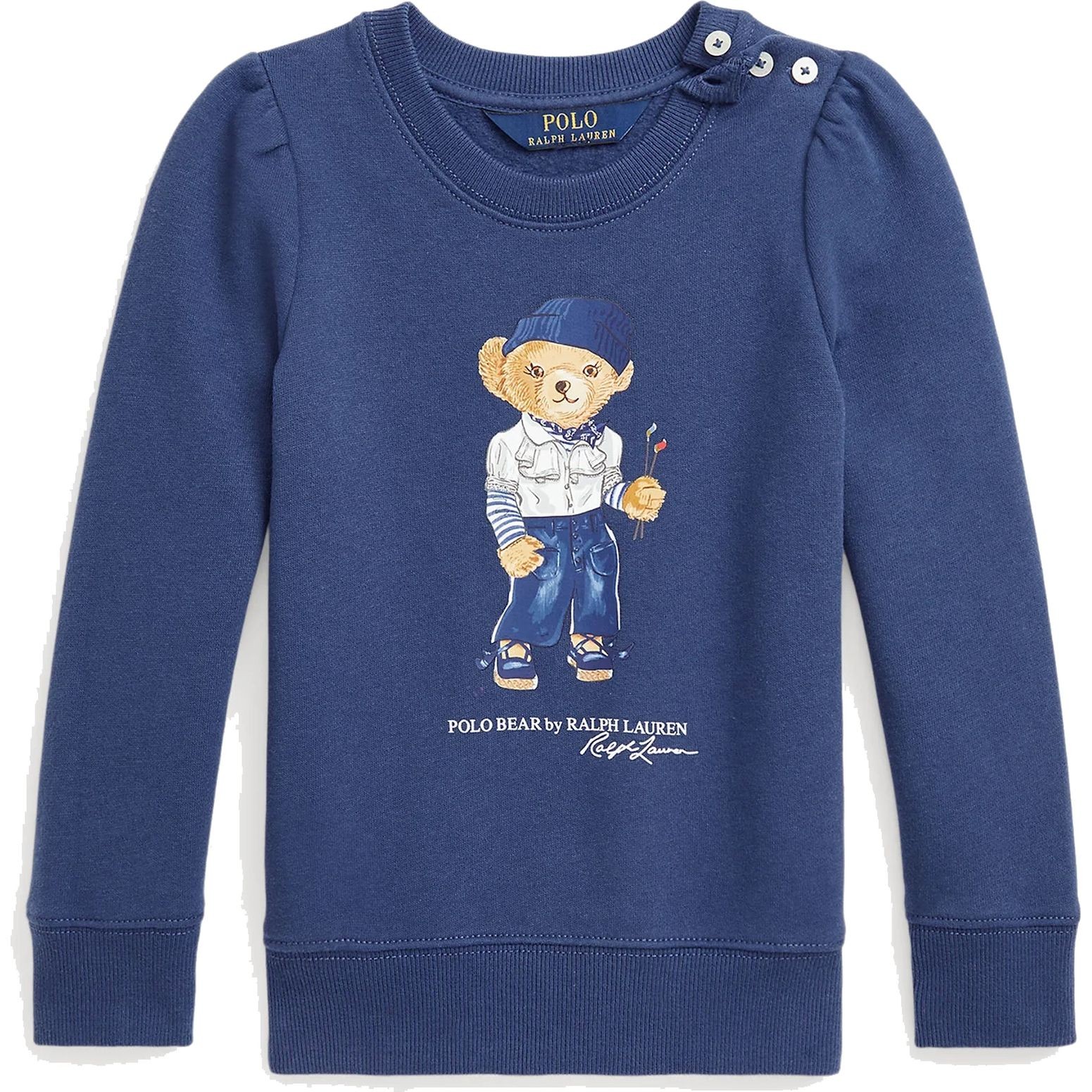 RALPH LAUREN KIDS Sportinis nertinis mergaitėms, Mėlyna, Polo bear sweatshirt  (2-6x) 1