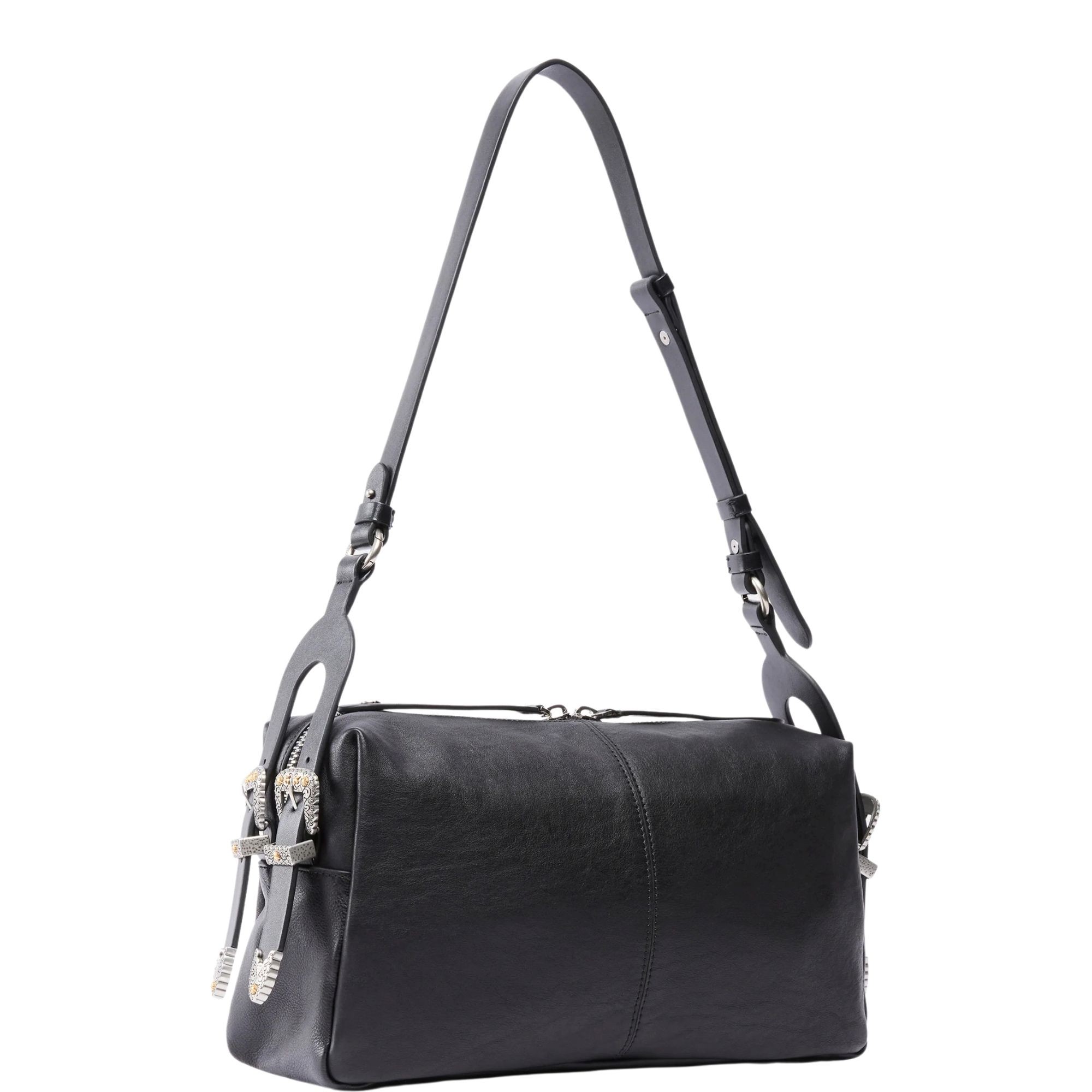 PINKO Rankinė per petį moterims, Juoda, 24 classic vitello new biker 2