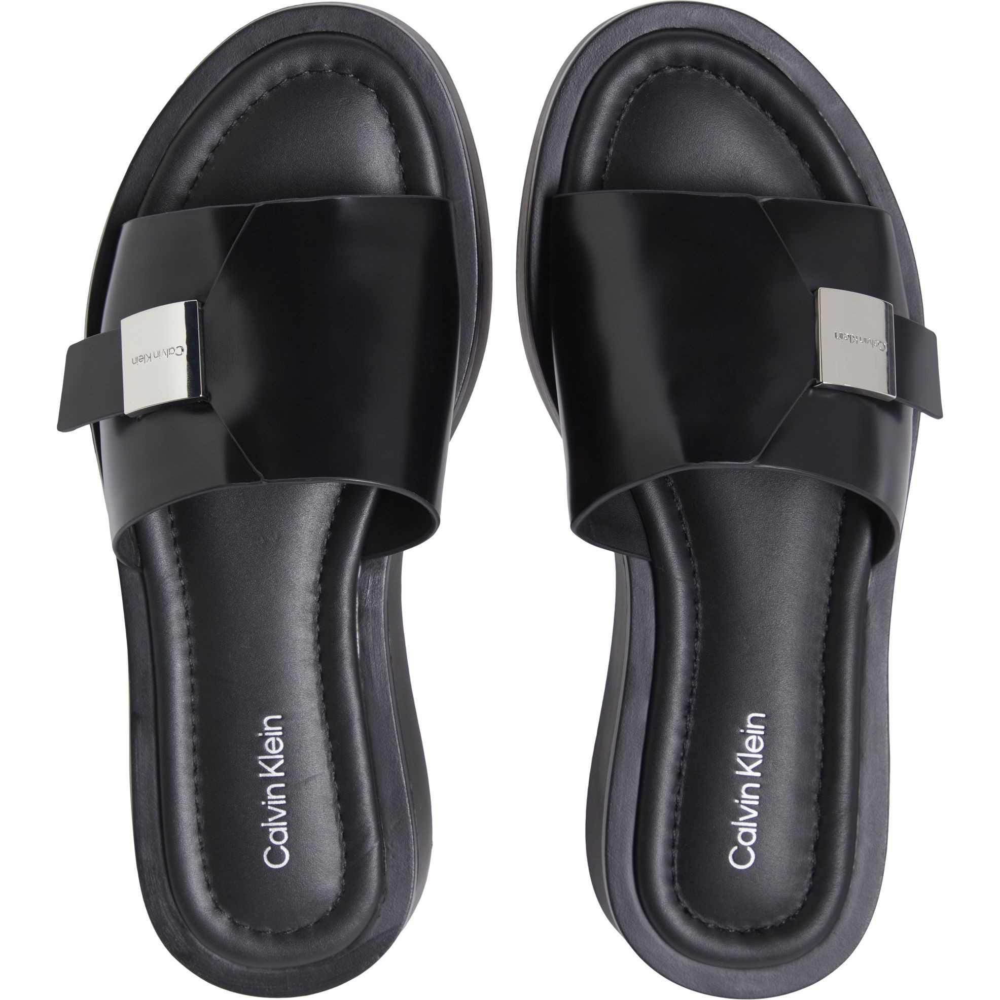CALVIN KLEIN Basutės moterims, Juoda, Flatform slide 3