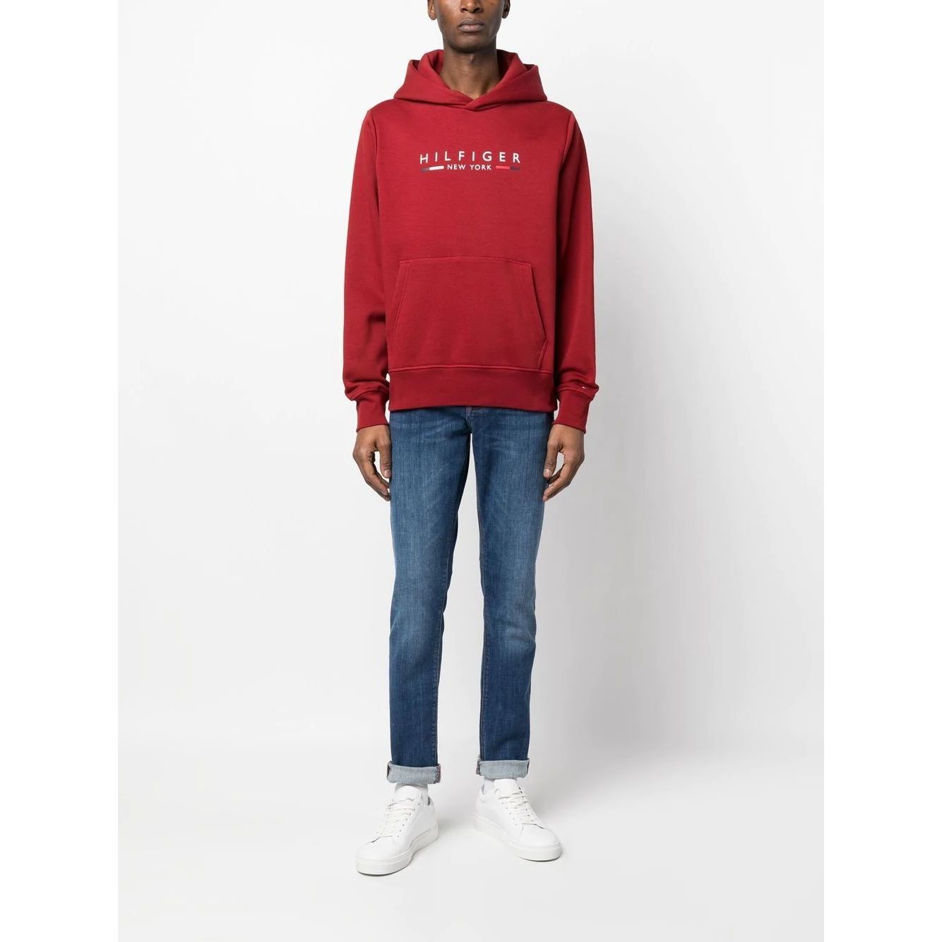 TOMMY HILFIGER Džemperis vyrams, Raudona, Hilfiger new york hoody 2