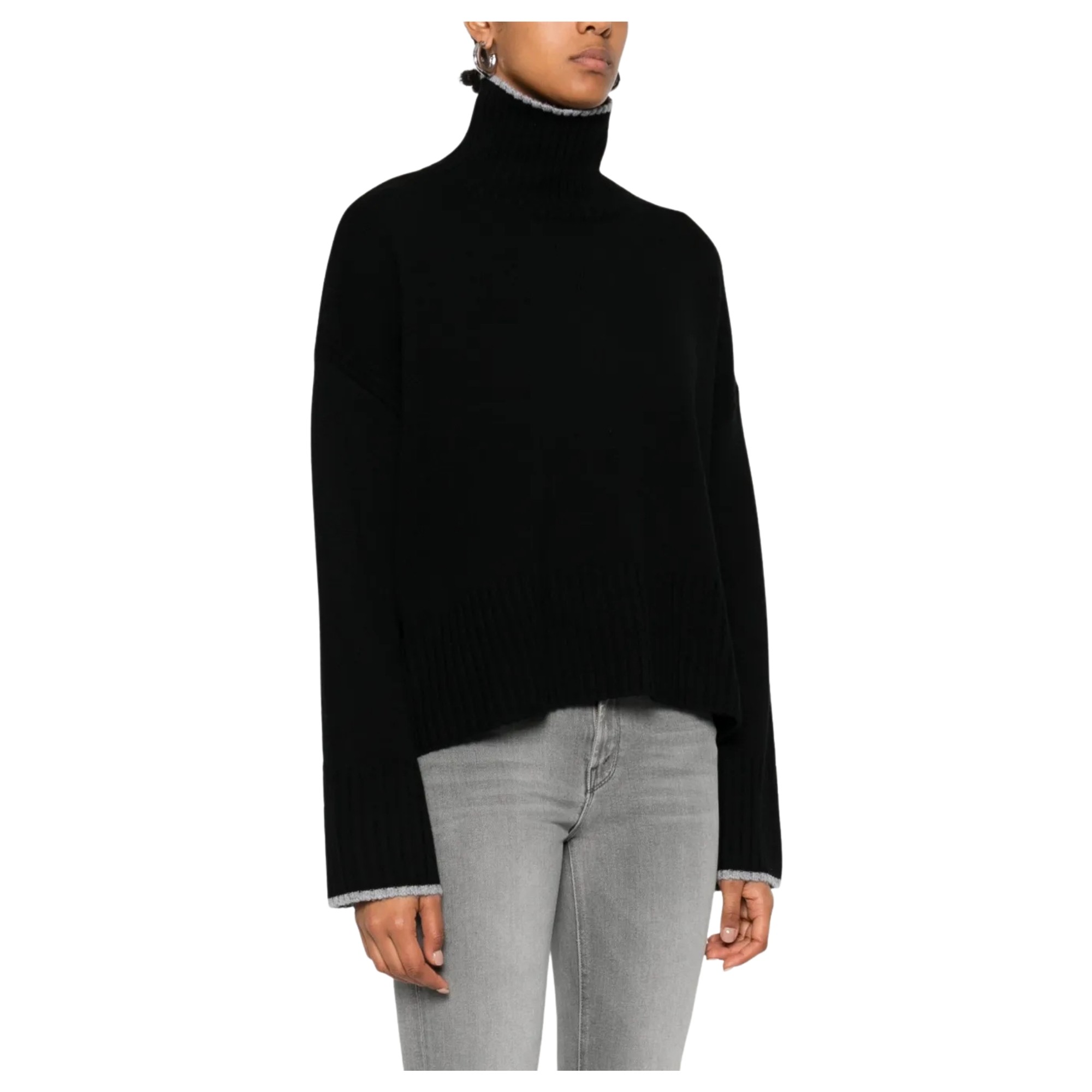 PINKO Megztinis moterims, Juoda, Falkland sweater 2
