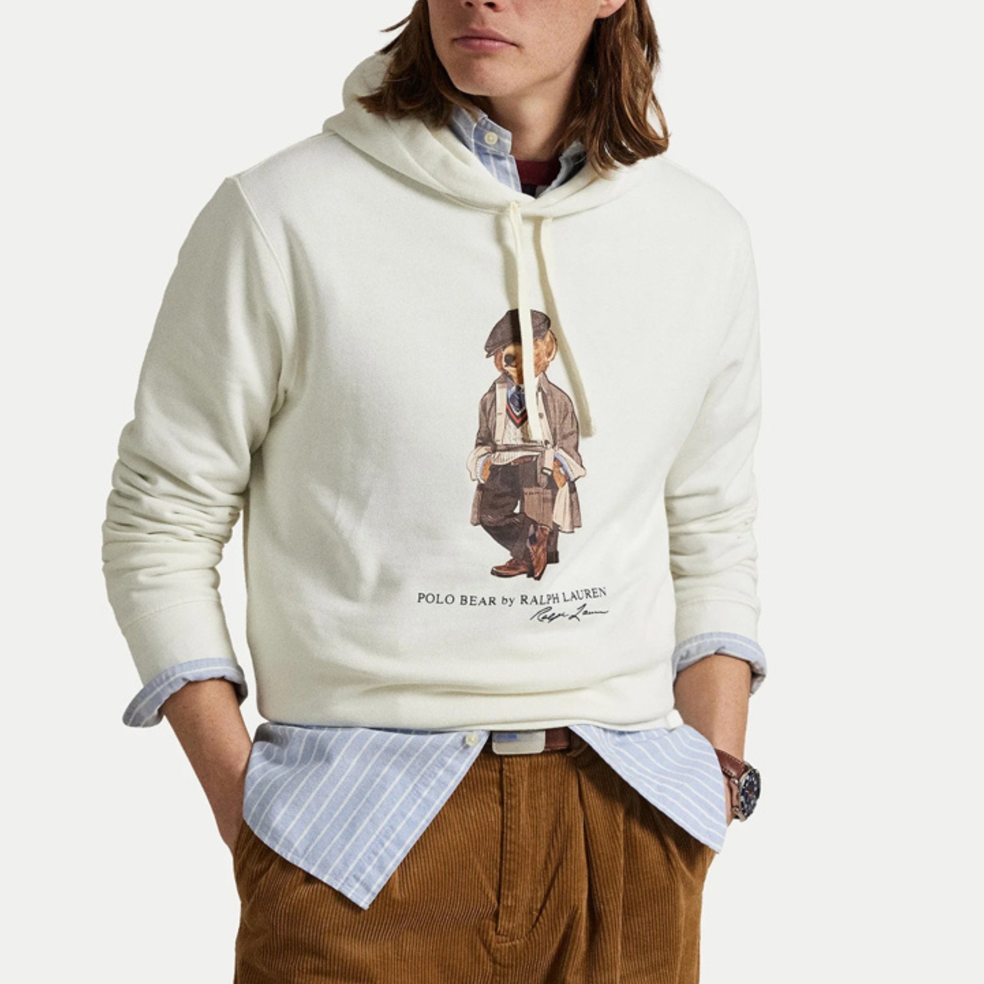 POLO RALPH LAUREN Sportinis nertinis vyrams, Balta, Long sleeve sweatshirt 2