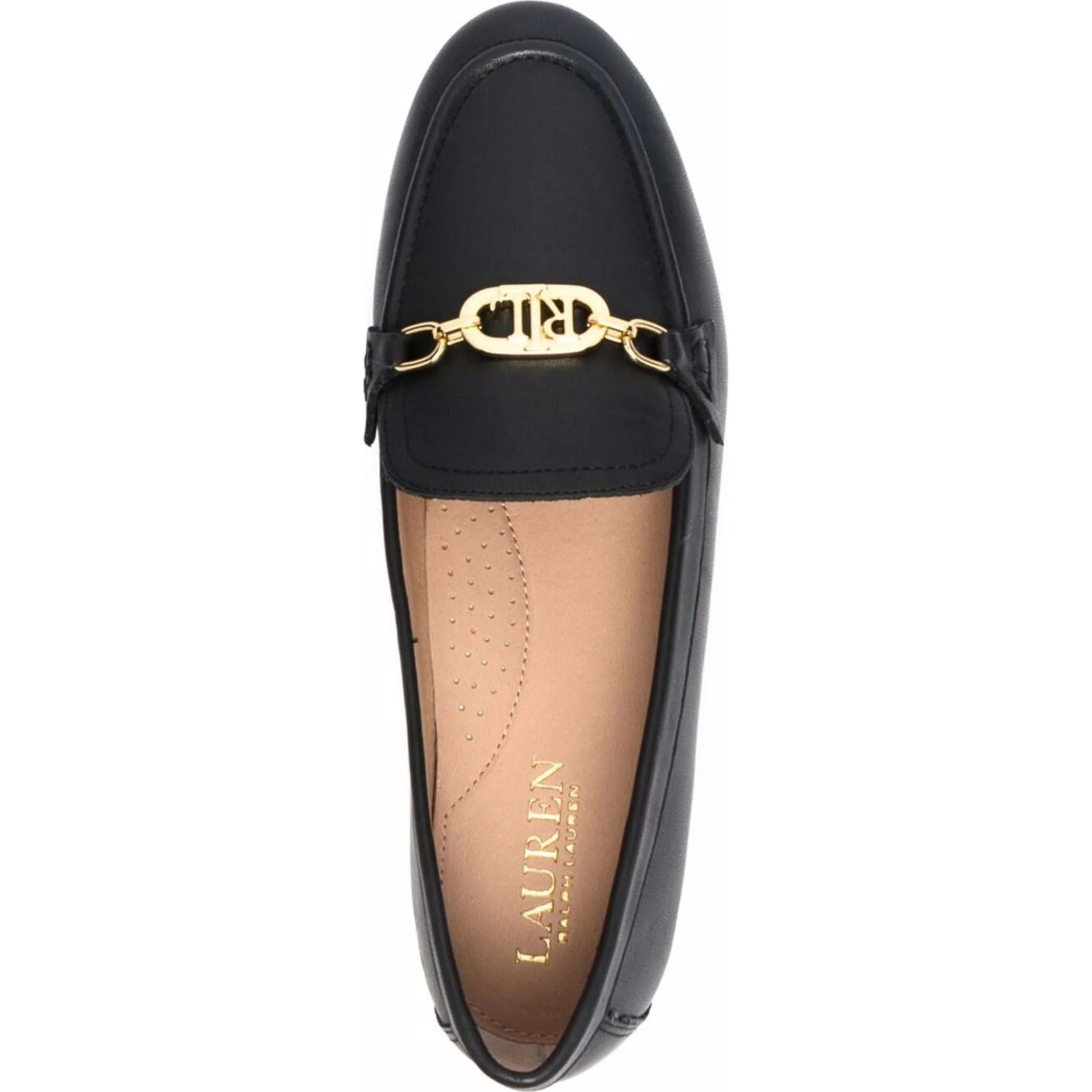 LAUREN RALPH LAUREN Mokasinai moterims, Juoda, Averi flats moccasin 4