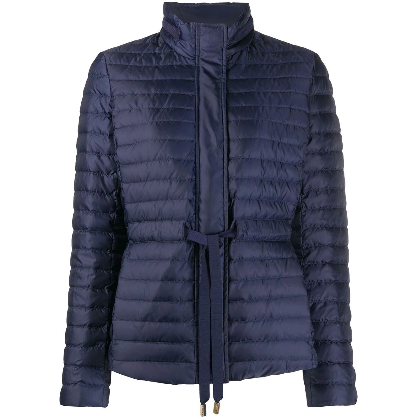 MICHAEL KORS Pūkinė striukė moterims, Mėlyna, Belted packable puffer 1