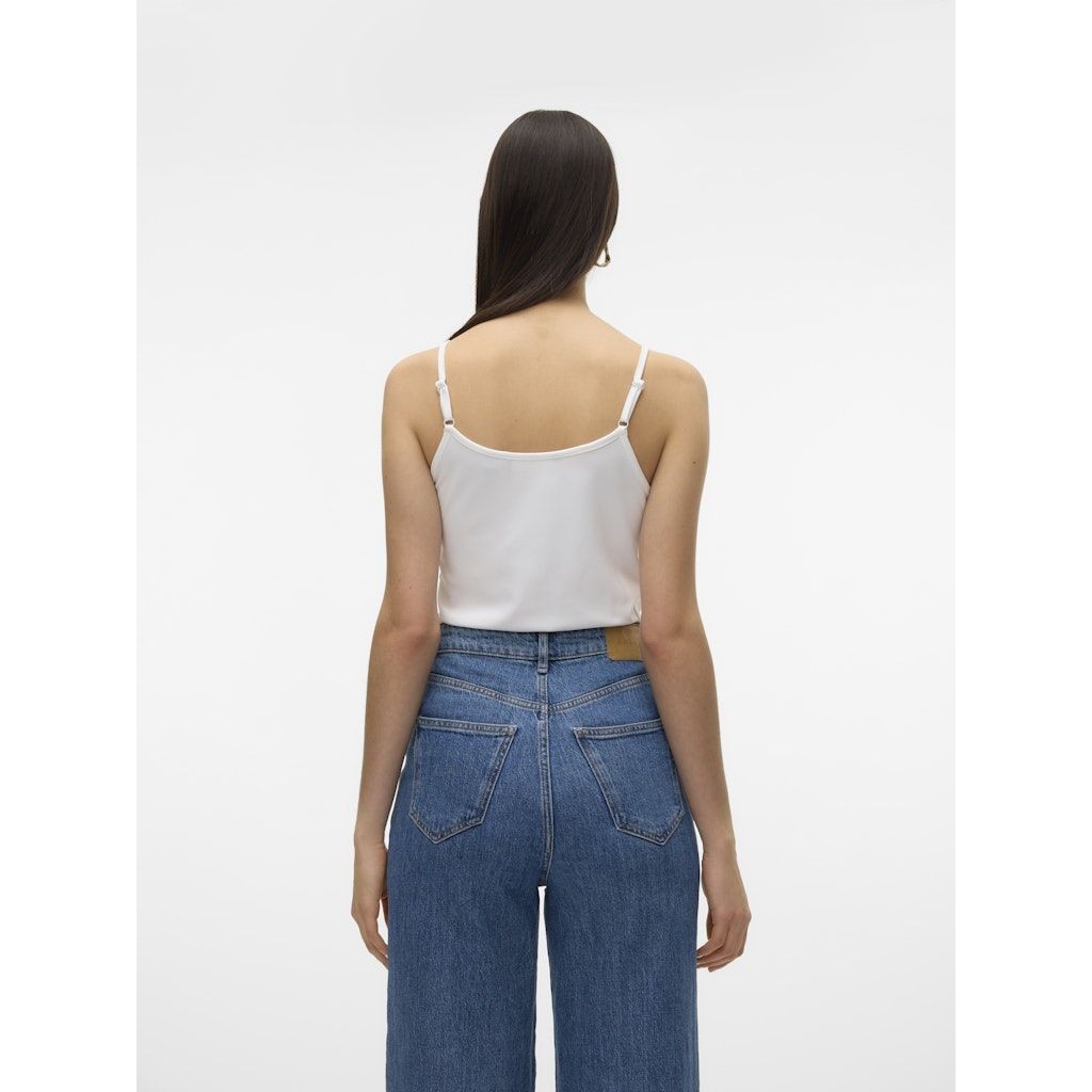 VERO MODA Marškiniai be rankovių moterims, Balta, Million singlet 4