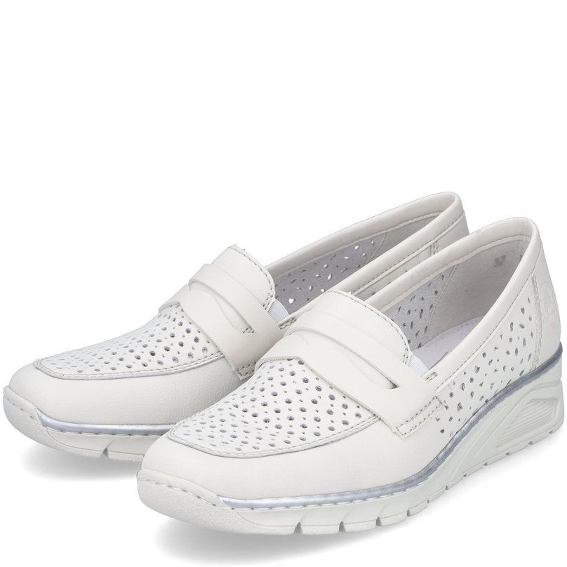 RIEKER Loaferiai moterims, Balta, LOAFERS 5