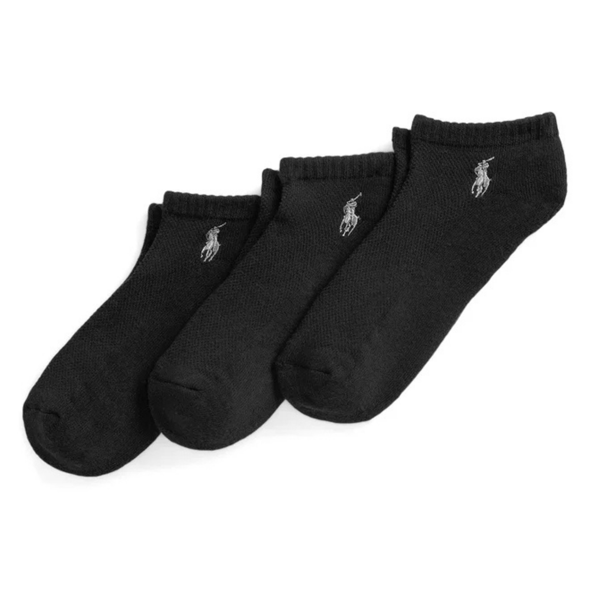 POLO RALPH LAUREN Kojinės moterims, Juoda, Sport low ct no show 3 pack 1