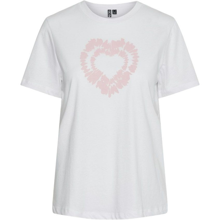 PIECES Marškinėliai moterims, Balta, Pcalice t-shirts 1