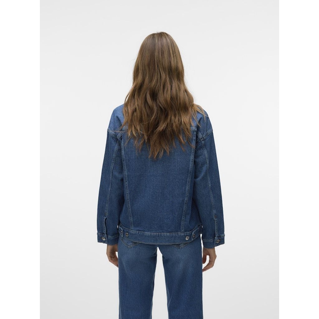 VERO MODA Striukė moterims, Mėlyna, Tessa oversize denim jacket 4