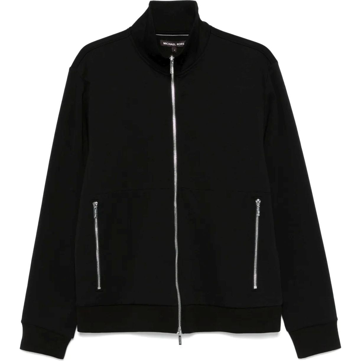 MICHAEL KORS Megztinis vyrams, Juoda, Dressy full zip mock