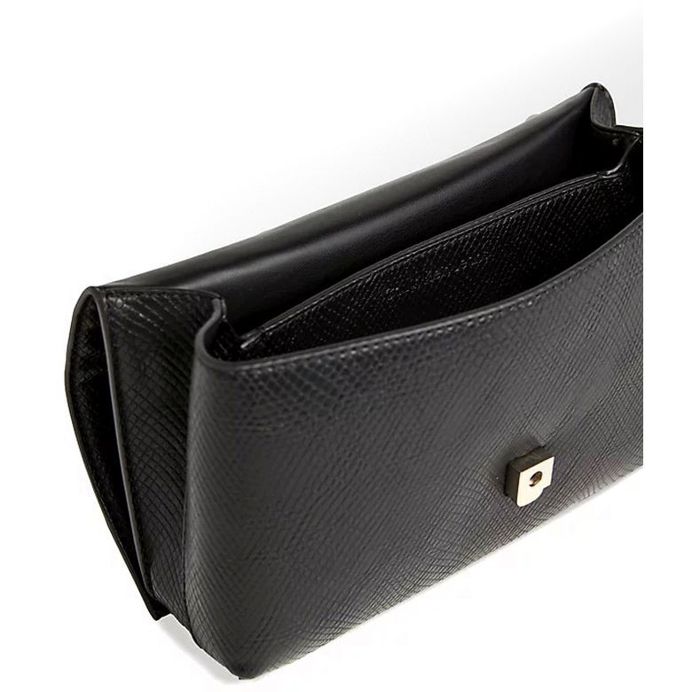 CALVIN KLEIN JEANS Rankinė per petį moterims, Juoda, Sculpted flap snake crossbody 3