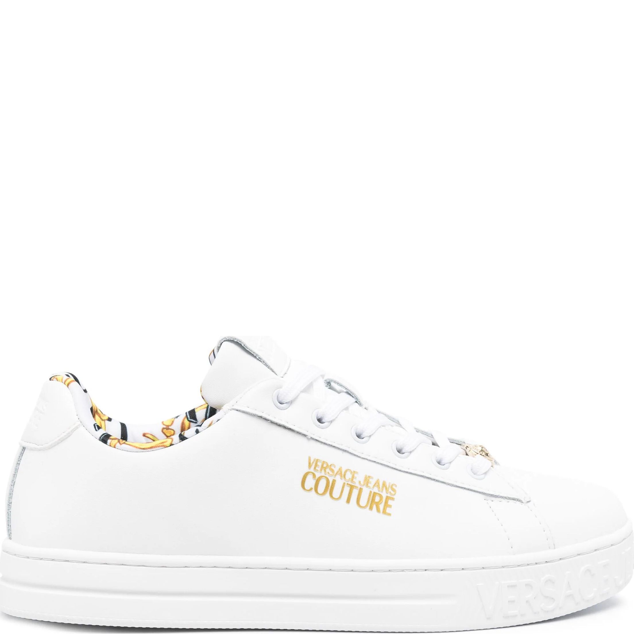 VERSACE JEANS CUTURE Sportbačiai moterims, Balta, Fondo Court Sneakers 2