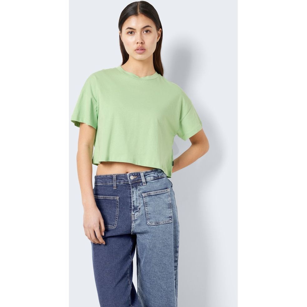 NOISY MAY Marškinėliai moterims, Žalia, NMALENA S/S O-NECK SE 5