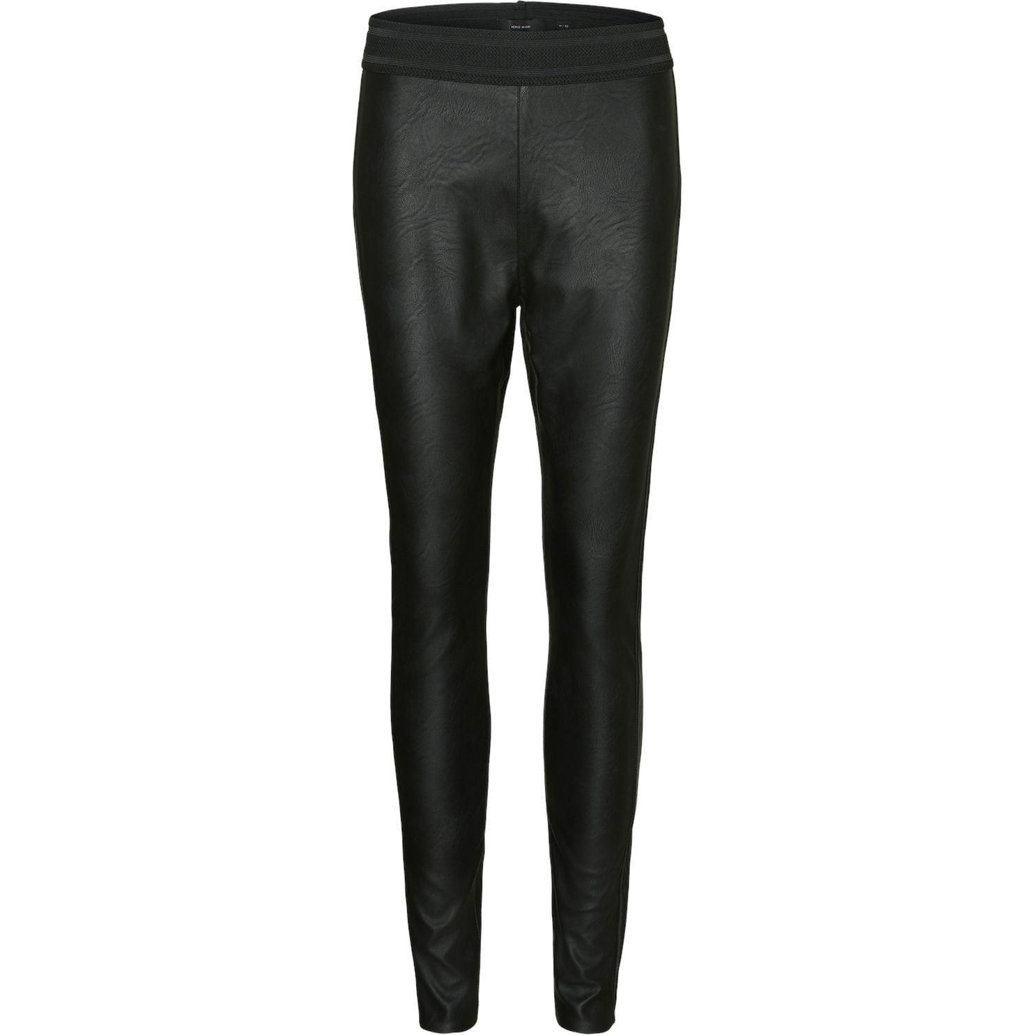 VERO MODA Kelnės moterims, Juoda, VMSTORM NW PU LE 1