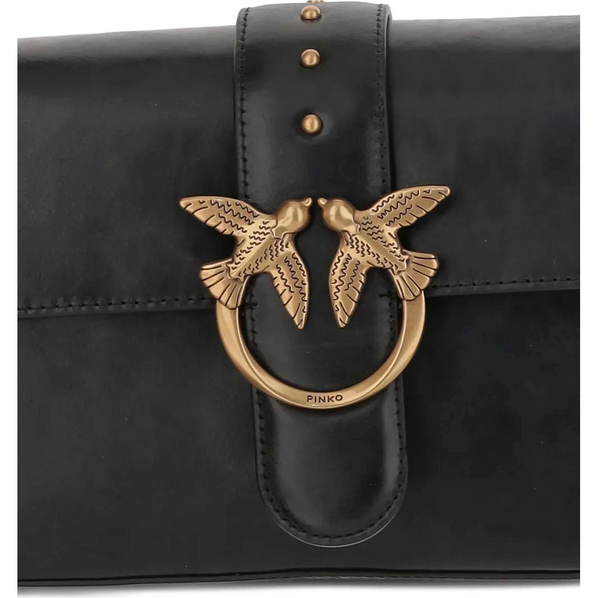 PINKO Rankinė per petį moterims, Juoda, Love one shoulder bags 4