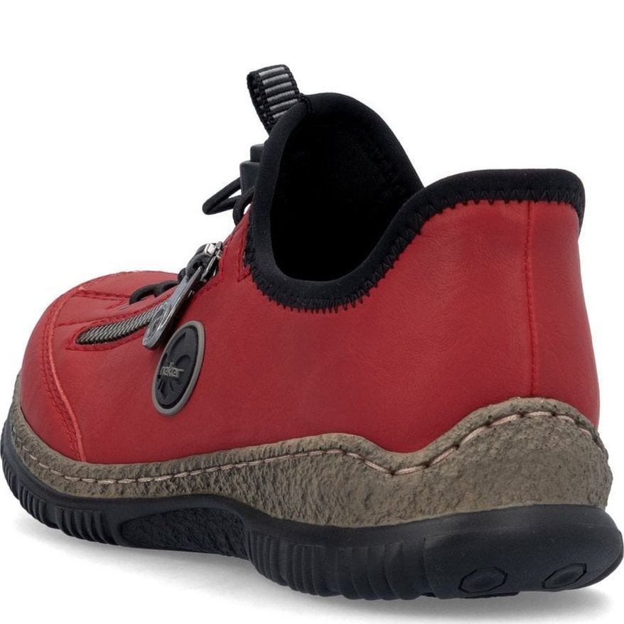 RIEKER Laisvalaikio bateliai moterims, Raudona, Ladies shoes 4
