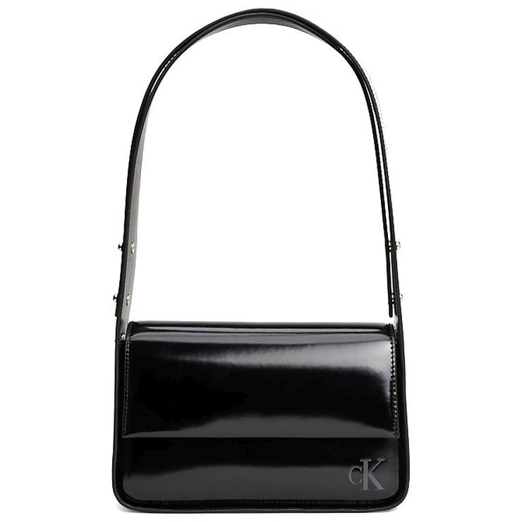 CALVIN KLEIN JEANS Rankinė per petį moterims, Juoda, Block flap shoulder bag 1